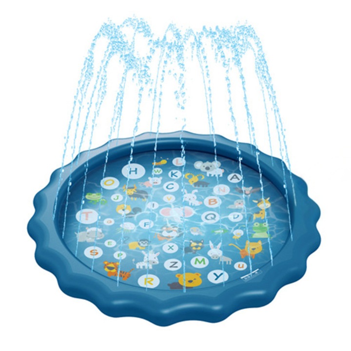 Басейн тип водна постелка за деца, диаметър 170 см, син, PROMERCO®