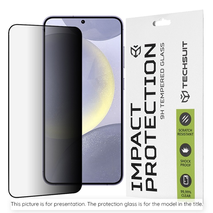 Folie Samsung Galaxy A15 4G / A15 5G / M15 telefonhoz, Techsuit 111D Privacy Full Glue, fekete