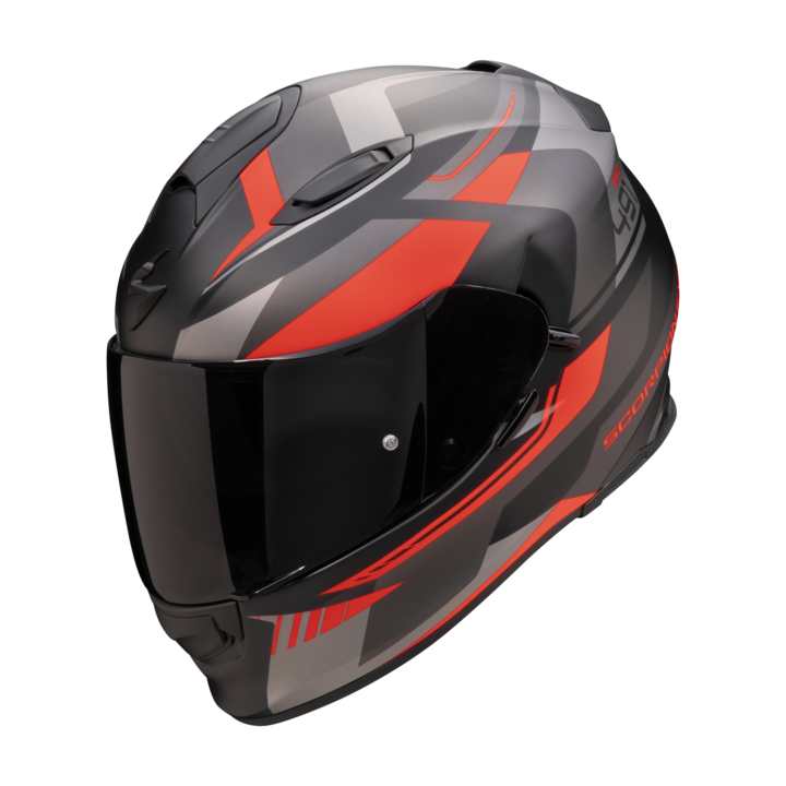 Цялостна каска за мотор SCORPION Exo 491 Abilis Matt Black-Silver-Red размер M