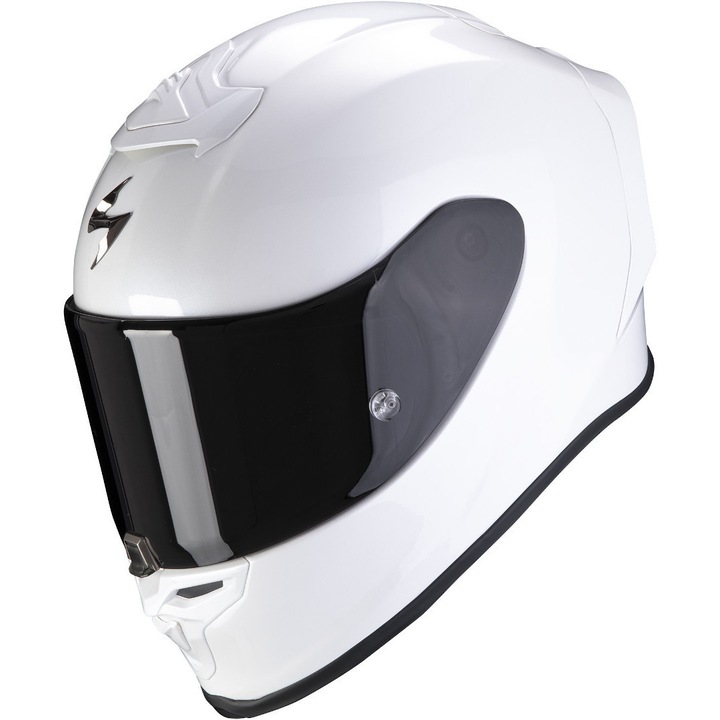 Casca moto integrala SCORPION EXO-R1 EVO AIR Pearl White, include si viziera fumurie marime XL