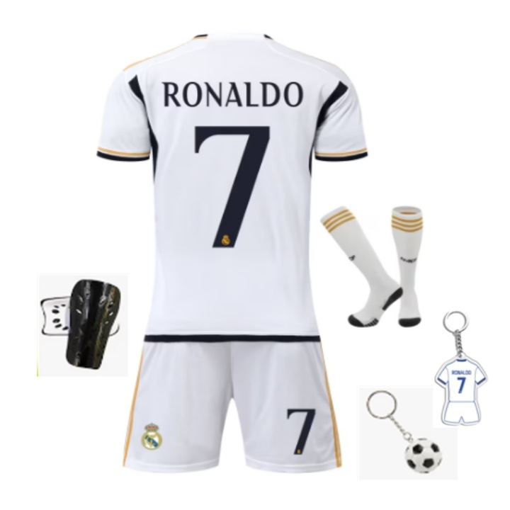 Echipament sportiv copii, ANUTETOUNI®, Real Madrid Ronaldo Tricouri de Fotbal, Poliester