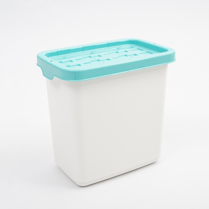 Tárolókosár fedővel, Doloni, 9 L, krém türkiz