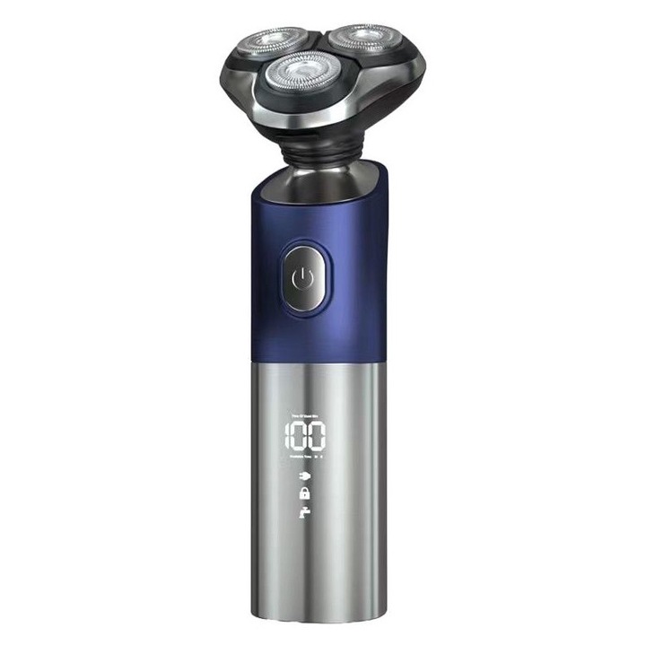 Aparat de ras electric, afisaj LED, cap rotativ 3-lame, autonomie 90 ...