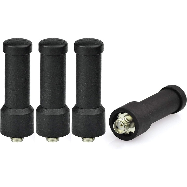 Set de 4 antene walkie-talkie, Nybgyy, omnidirecționale, UHF, negru