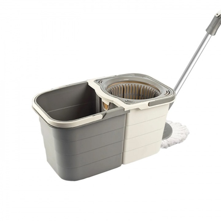 Mop rotativ 360grade, cu doua recipiente pentru apa, LISA / ZLN 0792