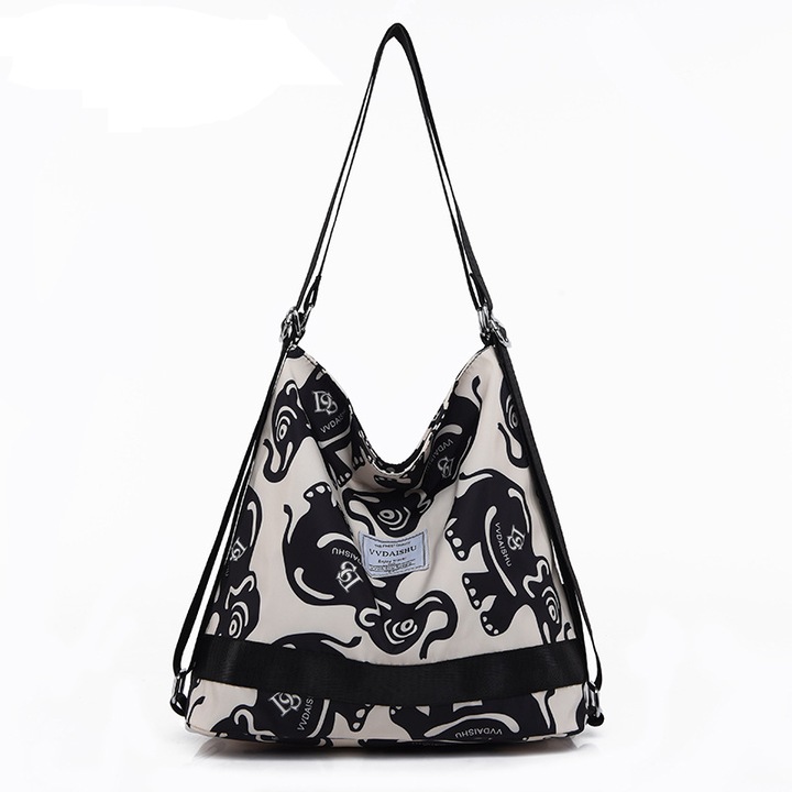 Geanta multifunctionala, negru/alb, 34x34x15cm