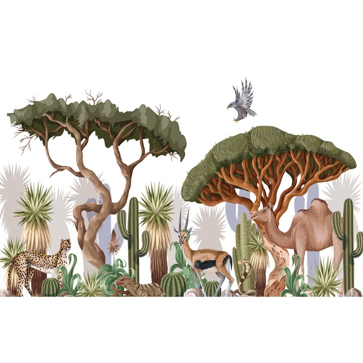 Tapéta, PoStar, F188, 400x254cm, dzsungel, tarka