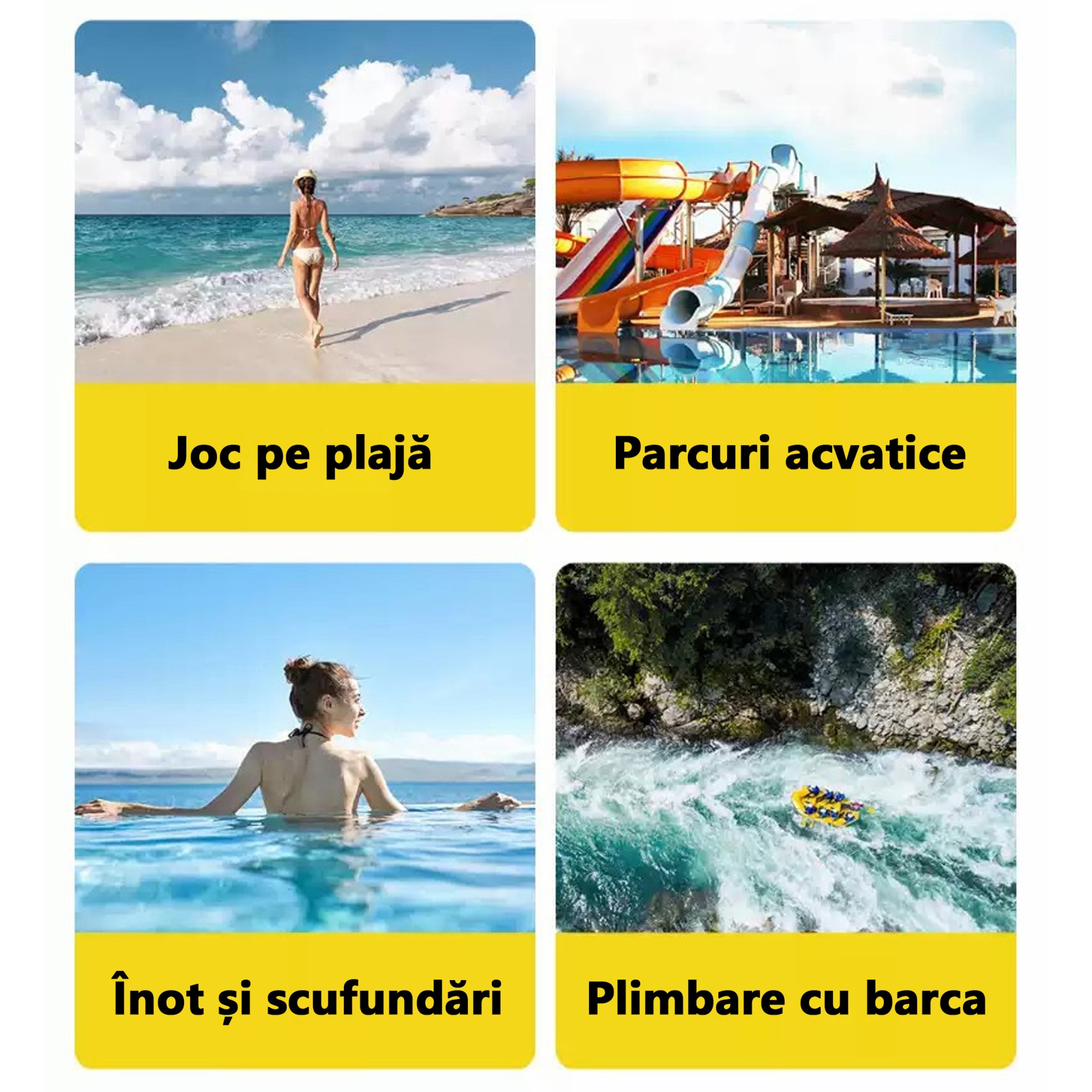 Set 2 Husa pentru Telefon, Silicon, Waterproof impermeabila Snowproof Compatibil cu telefon mobil (Universal), prindere pe brat sau de gat, Negru, Alb