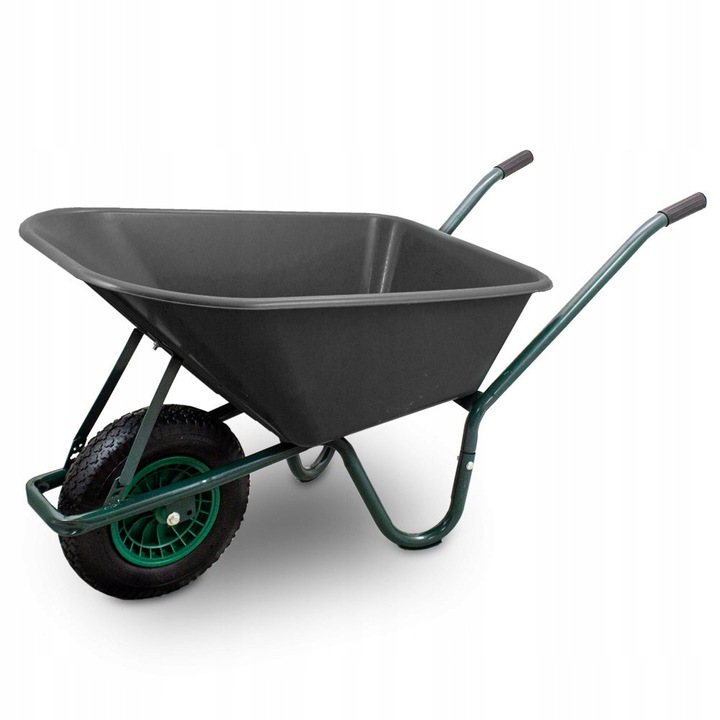 Roaba de gradina, 100L, Pana la 250kg, Negru, Bituxx