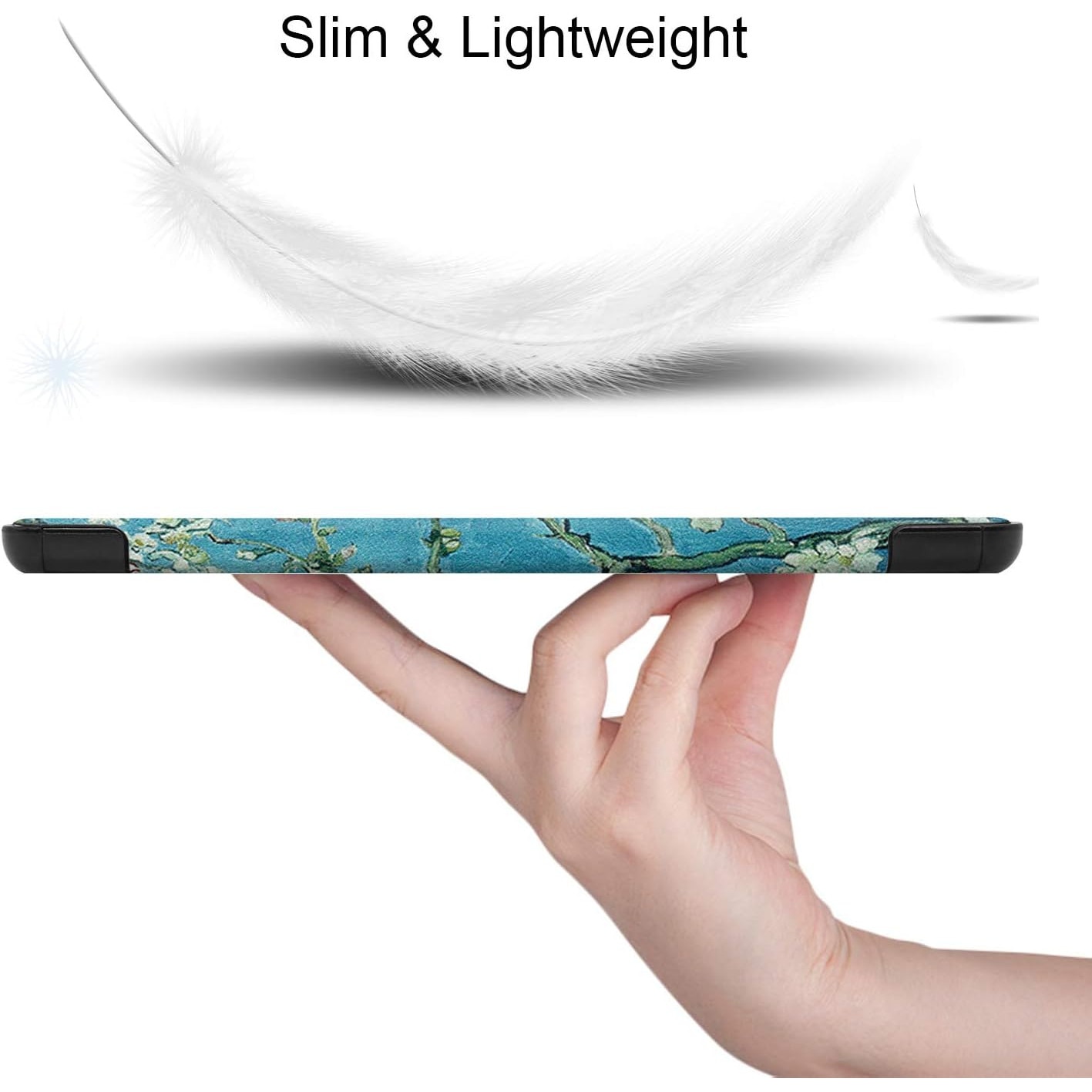 Husa pentru Samsung Galaxy Tab S10 Ultra, S9 Ultra, S8 Ultra, 14.6 inch, Ultra-Light / Slim tip stand, cu functie sleep/wake-up si slot pentru stylus, Smart Cover, model Painted Tree, Sigloo