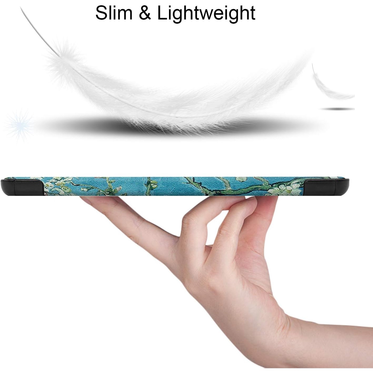 Husa pentru Samsung Galaxy Tab S10 Ultra, S9 Ultra, S8 Ultra, 14.6 inch, Ultra-Light / Slim tip stand, cu functie sleep/wake-up si slot pentru stylus, Smart Cover, model Painted Tree, Sigloo