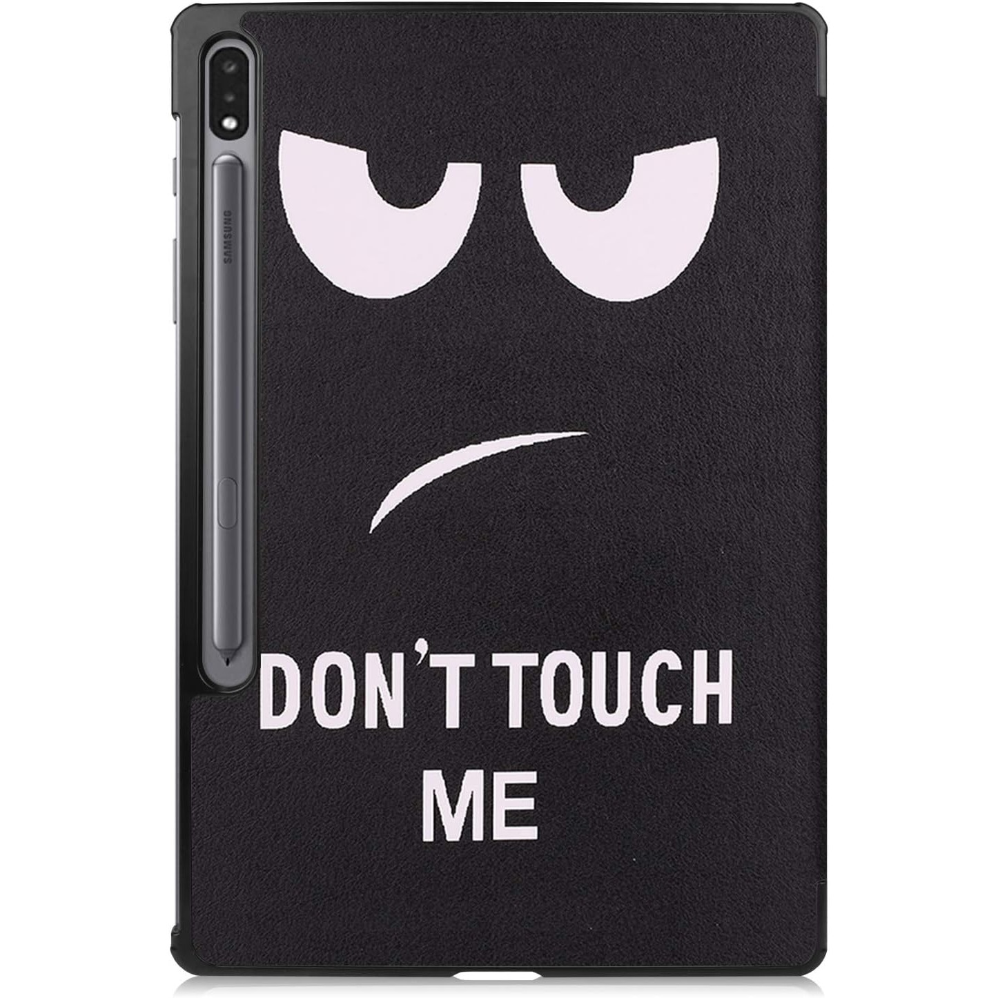Husa pentru Samsung Galaxy Tab S10+/S9+/S9Fe+, 12.4", UltraSlim de tip stand, functie sleep/wake-up, Smart Cover, model Don't Touch Me, Sigloo