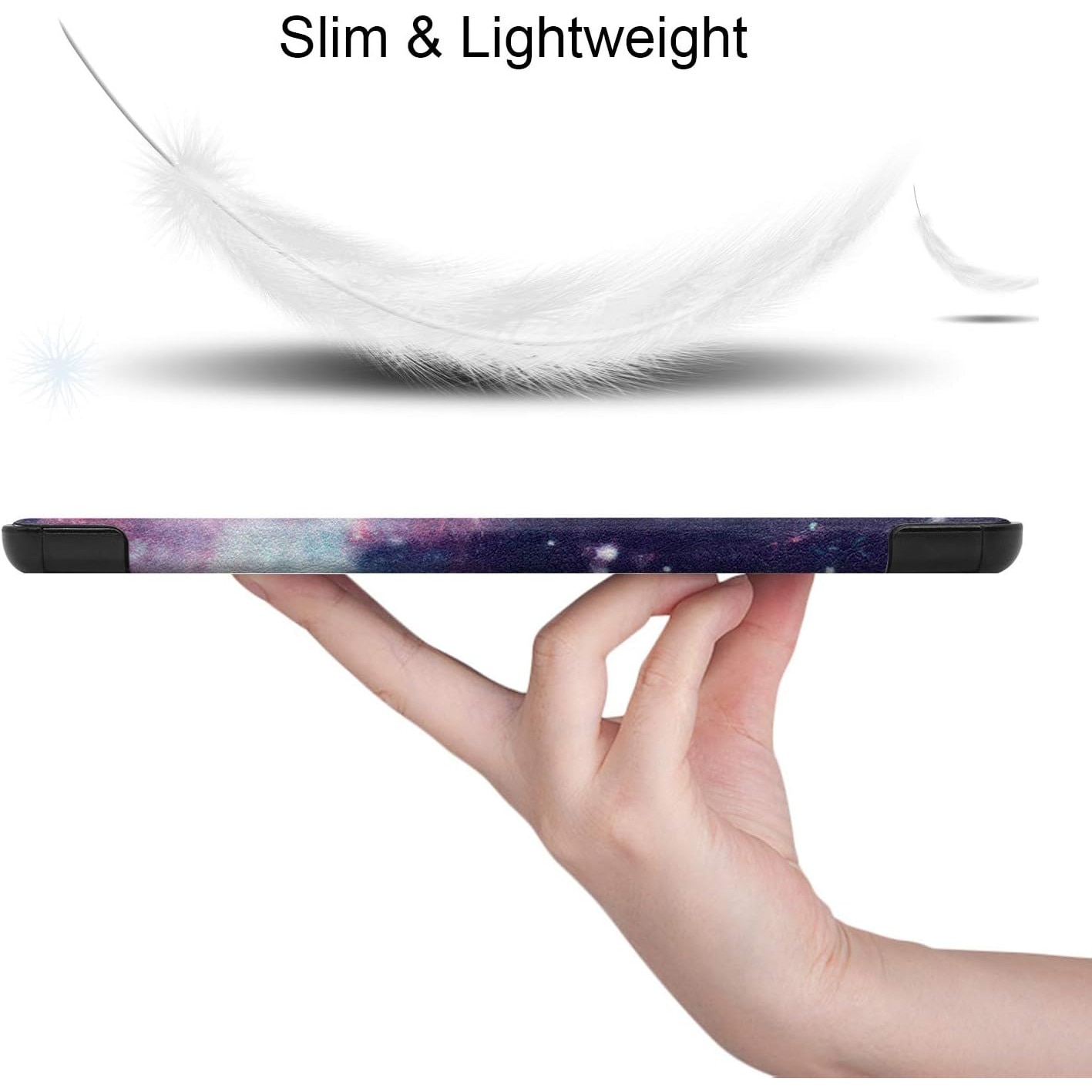 Husa pentru Samsung Galaxy Tab S10 Ultra, S9 Ultra, S8 Ultra, 14.6 inch, Ultra-Light / Slim tip stand, cu functie sleep/wake-up si slot pentru stylus, Smart Cover, model Galaxy, Sigloo