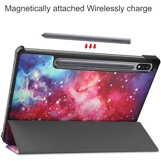 Husa pentru Samsung Galaxy Tab S10 Ultra, S9 Ultra, S8 Ultra, 14.6 inch, Ultra-Light / Slim tip stand, cu functie sleep/wake-up si slot pentru stylus, Smart Cover, model Galaxy, Sigloo