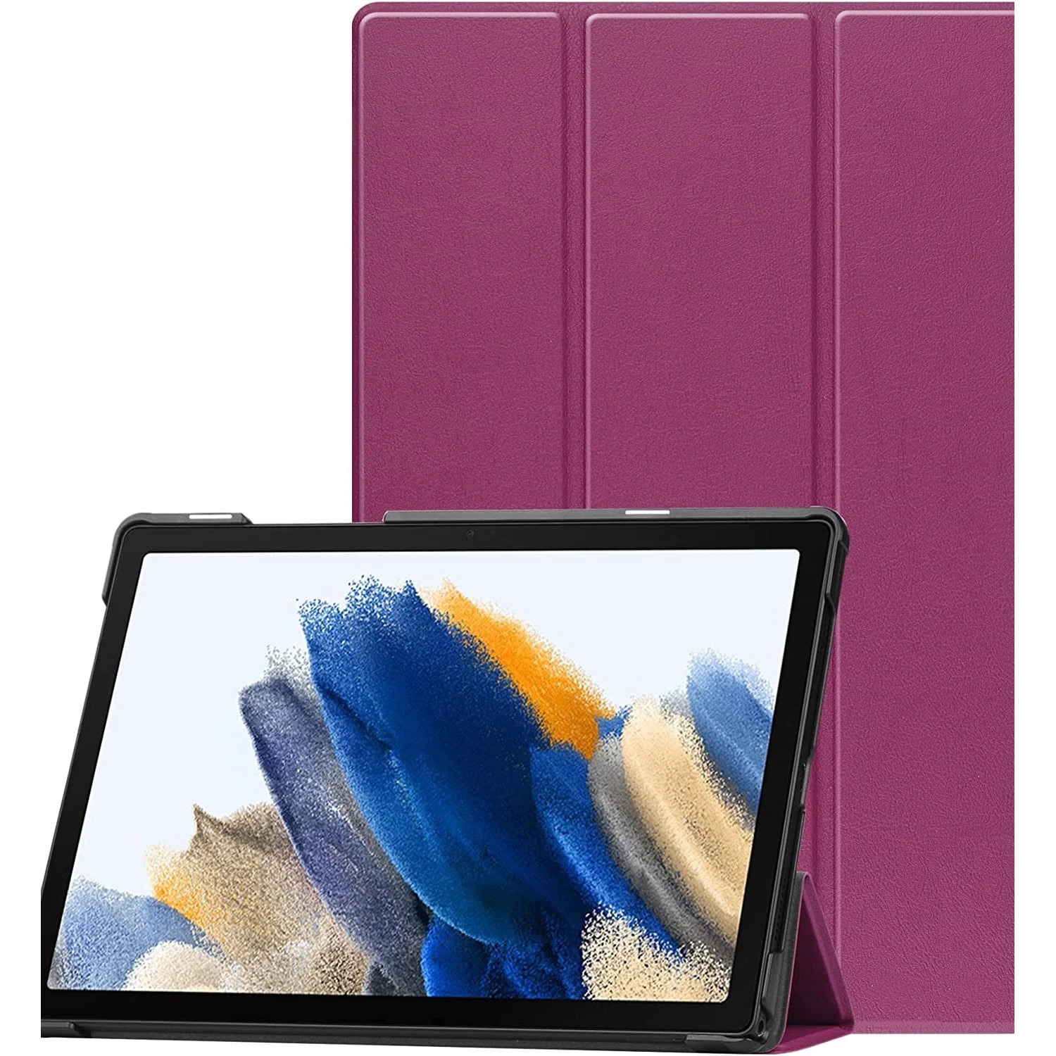 Husa pentru Samsung Galaxy Tab S9 Plus / S9 FE+ Plus 12.4 inch UltraSlim de tip stand, functie sleep/wake-up, Smart Cover, model Purple, Sigloo
