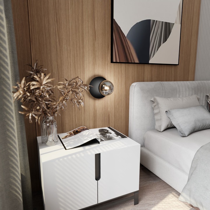 Aplica moderna cu abajur de sticla OSLO 1186/K1