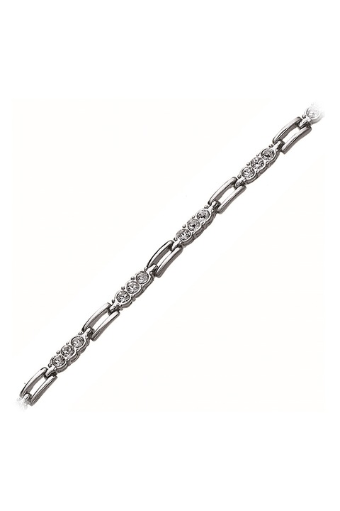 Oliver Weber, Bratara placa cu rodiu si decorata cu zirconia, Argintiu
