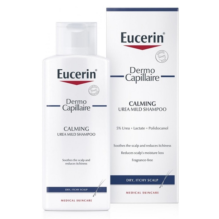 Шампоан за успокояване на скалпа с 5% урея Dermo Capillaire Eucerin, 250 ml