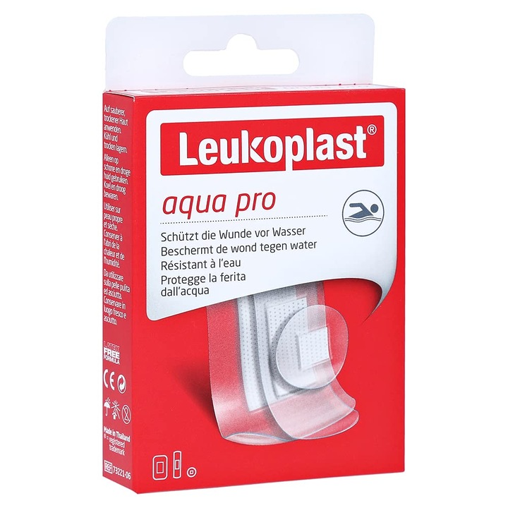 Set plasturi rezistenti la apa Leukoplast Aqua Pro, set 20 bucati, 3 marimi