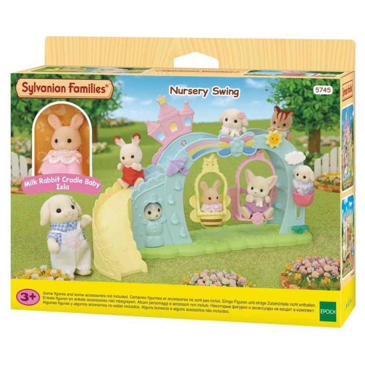 Комплект 1 фигурка и 7 части Sylvanian Families, Playground of Cheerful Colors, +3 години