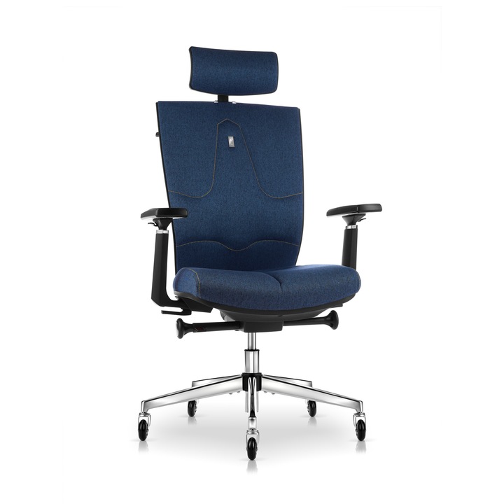 Ergonomikus irodai szék Kulik System, Space, Azure, Textil, Kék