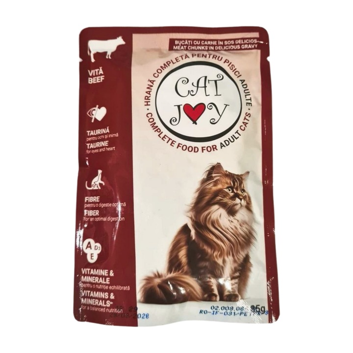 Hrana umeda pentru pisici Cat joy vita 85 g