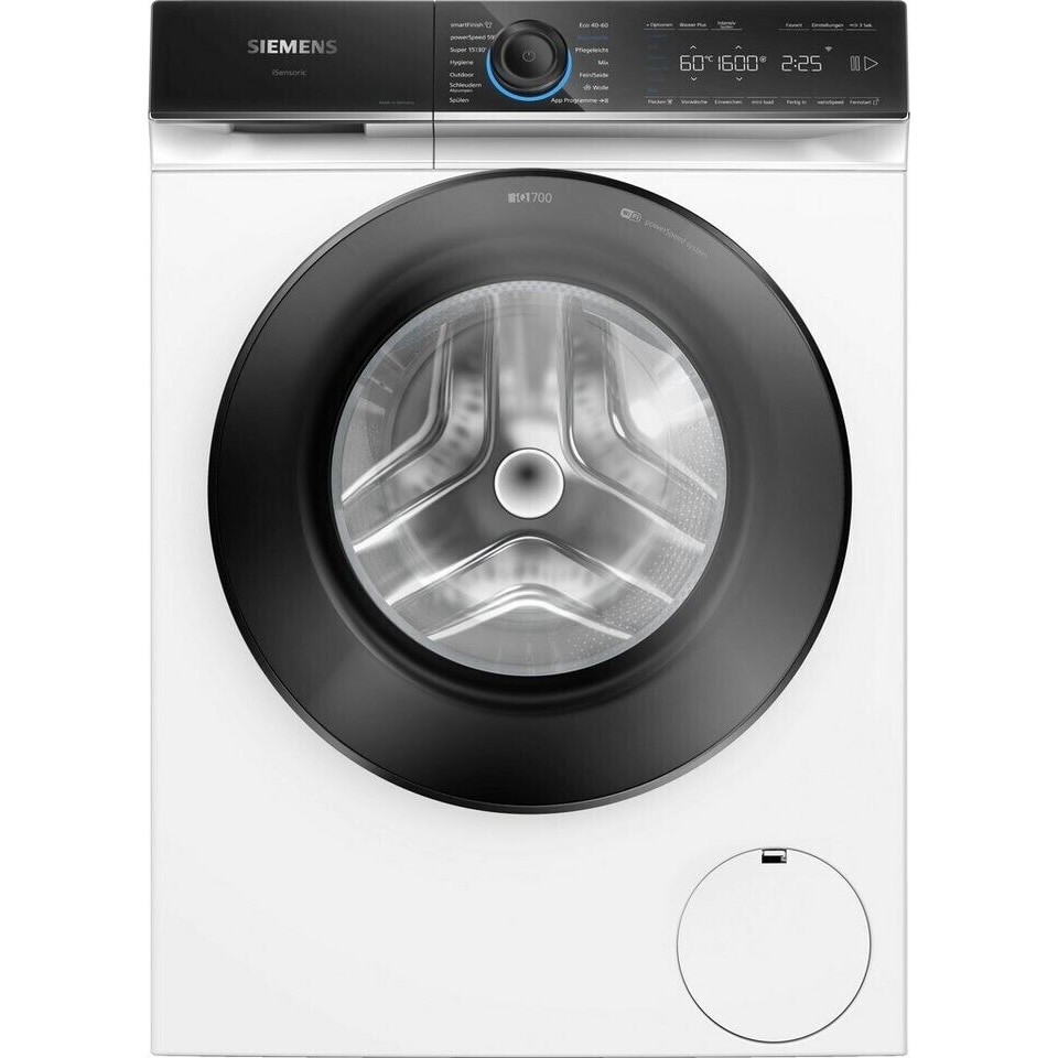 Masina de spalat rufe frontala iQ700 Siemens WG46B2070, 9 kg, clasa A, 1600 rpm, Alb