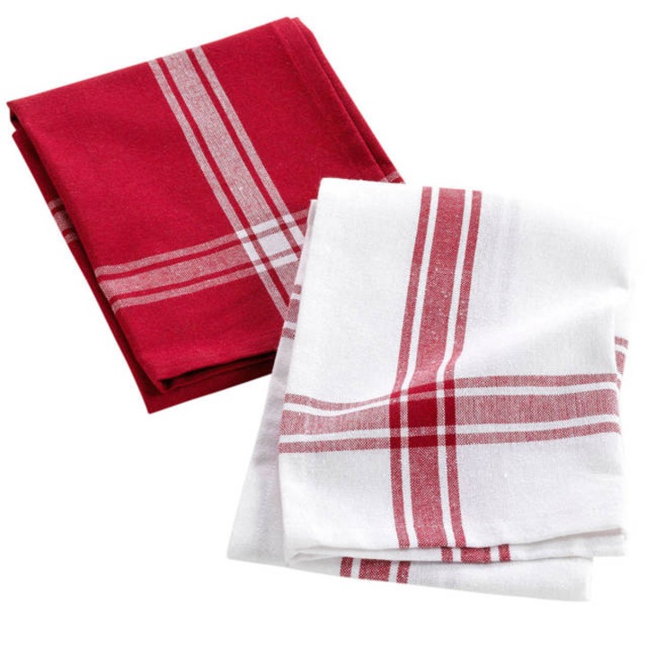 Комплект 2 кухненски кърпи CUISILINE 50 х 70 см - червени