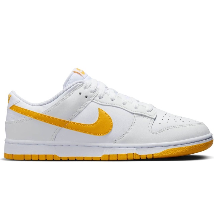 Pantofi sport NIKE Dunk Low Retro 33038, Alb/Portocaliu