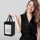 Set 20 pungi cadouri, negru, 25x18x13cm