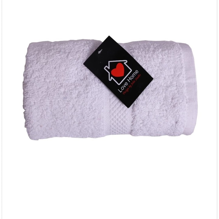 Arctörlő, 50x90 cm, 100% pamut, Fehér