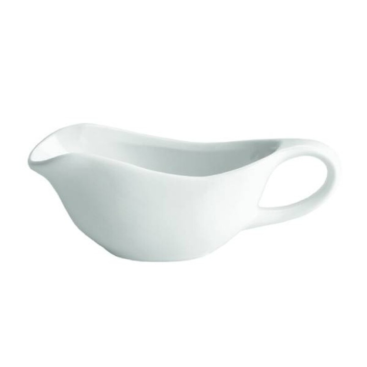 Sosiera din portelan cu maner, Classic White, 100 ml