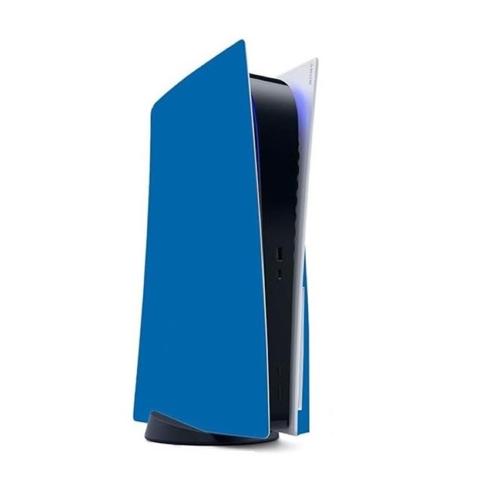 Folie Skin pentru Sony PlayStation 5, Varianta cu Disc, Capace, Albastru
