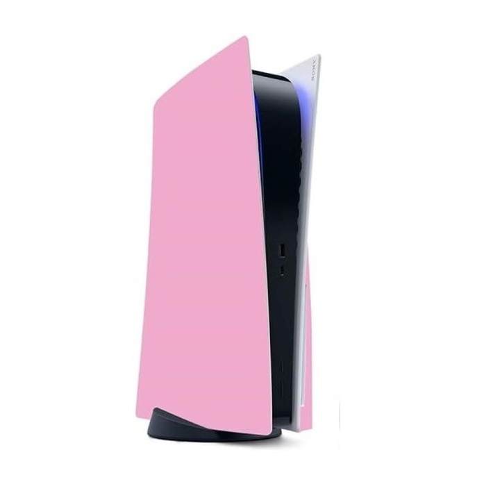 Folie Skin pentru Sony PlayStation 5, Varianta cu Disc, Capace, Roz
