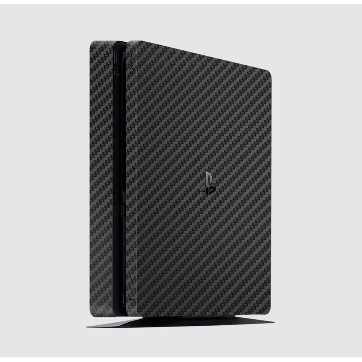 Folie Skin pentru Sony PlayStation 4, Carbon negru