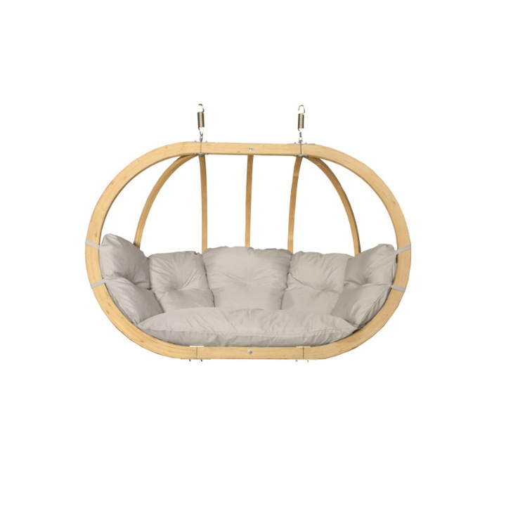 Fotoliu suspendat pentru doua persoane, SwingPod XL, crema 03