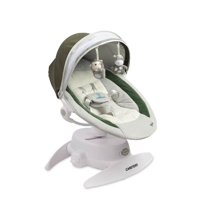 360⁰-ban forgatható elektromos hinta 9 kg, állítható dőlésszöggel, mozgásérzékelővel és távirányítóval Caretero OPTI Green