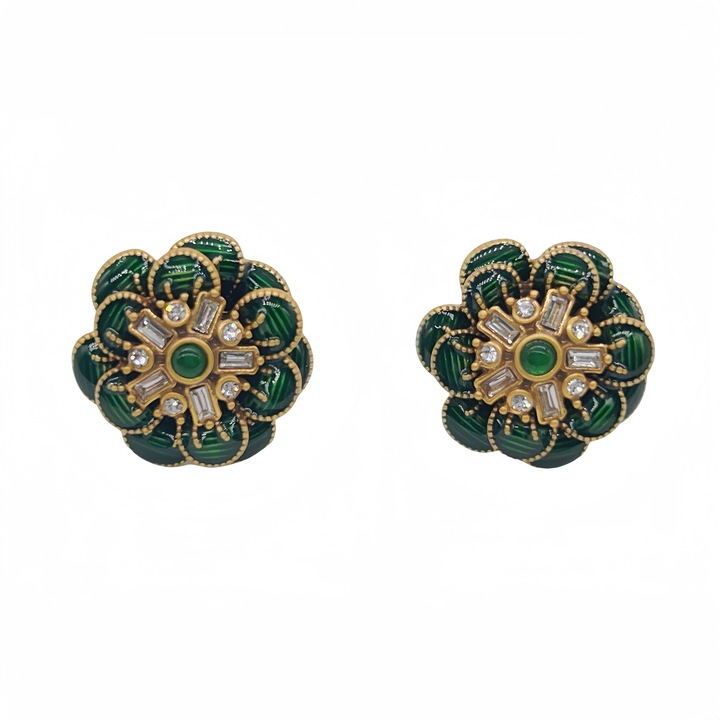 Cercei dama, Cupru/Email, Multicolor