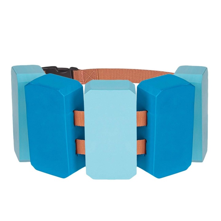 Детски плувен колан с плувка, дунапрен, 3-6 години или 18-30 кг, син