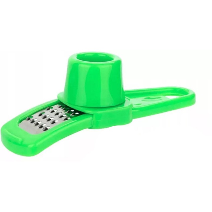 Mini razatoare pentru ghimbir, usturoi sau nuci, plastic, verde