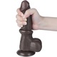 Dildo, Sliding Skin Dual Layer Dong Black I - 20.5 cm