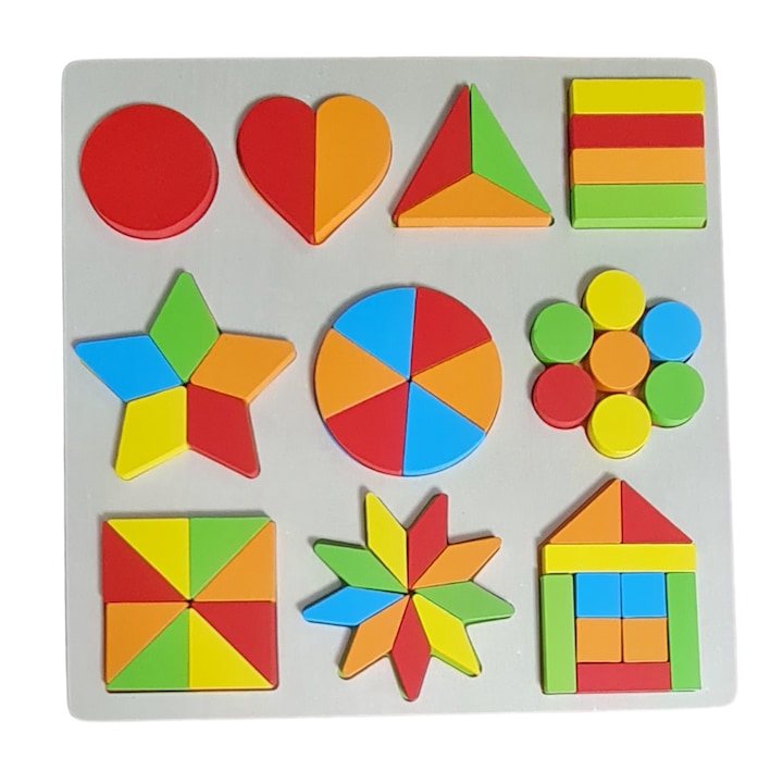 Interaktív és oktató jellegű Fa Puzzle típusú játék 55 db 30 x 30 cm-es