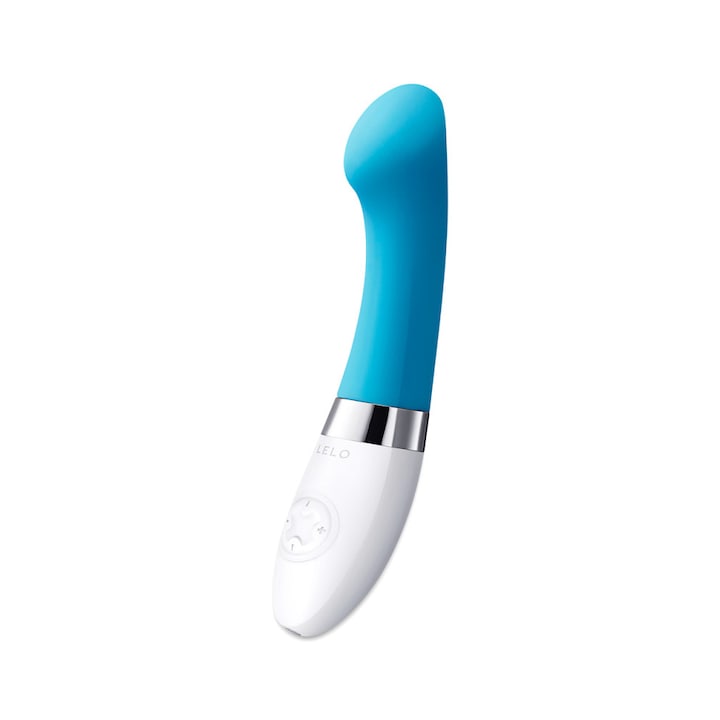 Vibrator G-spot Lelo Gigi 2, Silicon, Turcoaz, Rezistent la apa, Lungime 16-20 cm, Diametru 3, 5-3, 9 cm