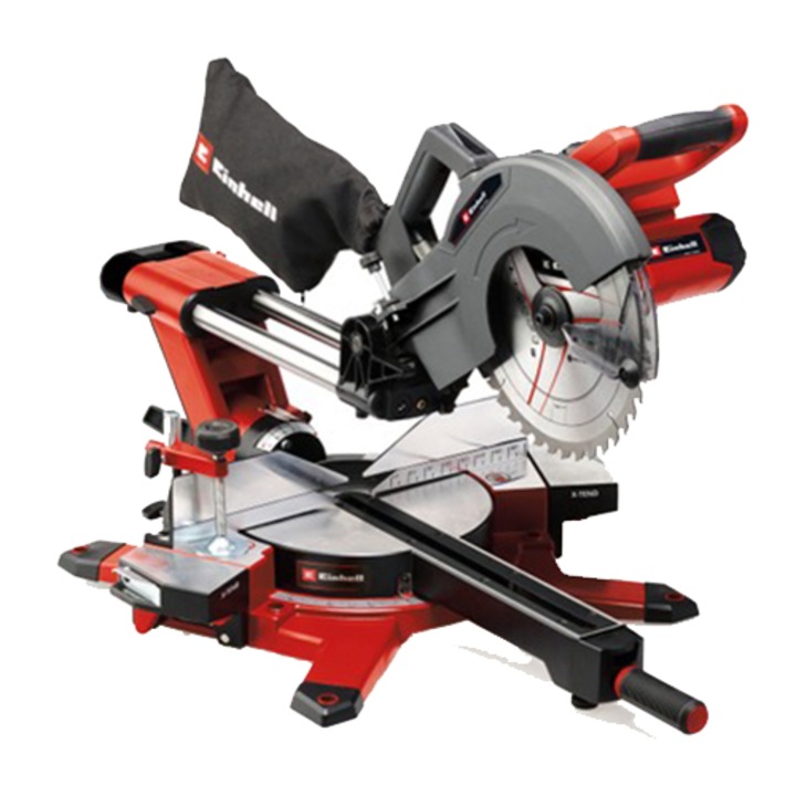 Стационарен циркулярен трион Einhell Expert TE-SM 36/10 Li - Solo, Акумулаторен, 2x18 V, PXC технология, 3800 об/мин, Нож 254 X 30 мм, Без батерия/зарядно