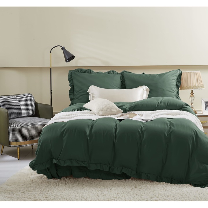 Spod Igly és Nitki ágyneműhuzat, Mikroszálas, 160x200/70x80 cm, Zöld