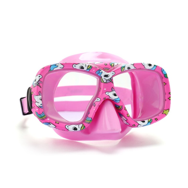 Маска за плуване за деца, 6-12 години, фуксия