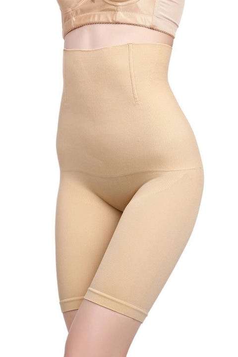 Pantalon modelator talie si fund, Bej