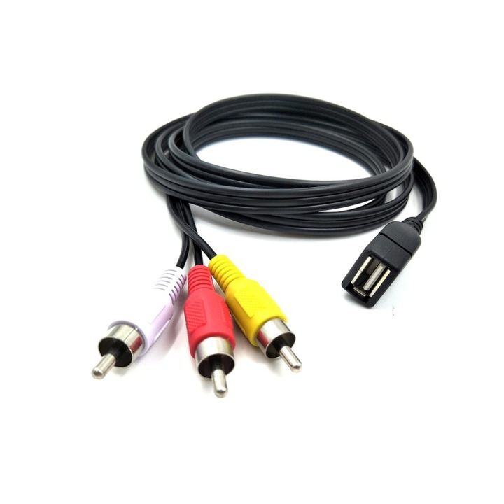 Adapterkábel, Pili-Paradise, USB A 2.0-3 RCA, audio-video