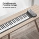 Pian tip roll-up, JESWO®, pliabil, 61 de clape, Roll Up Keyboard, silicon, negru/alb