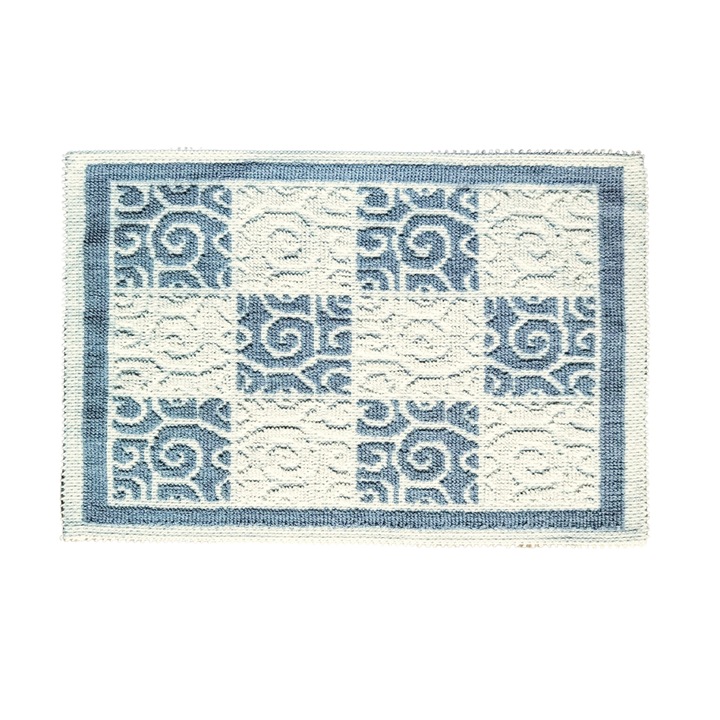 Килим за декорация на входа - плат - Loops, 100% памук, 40x60см, сив 04